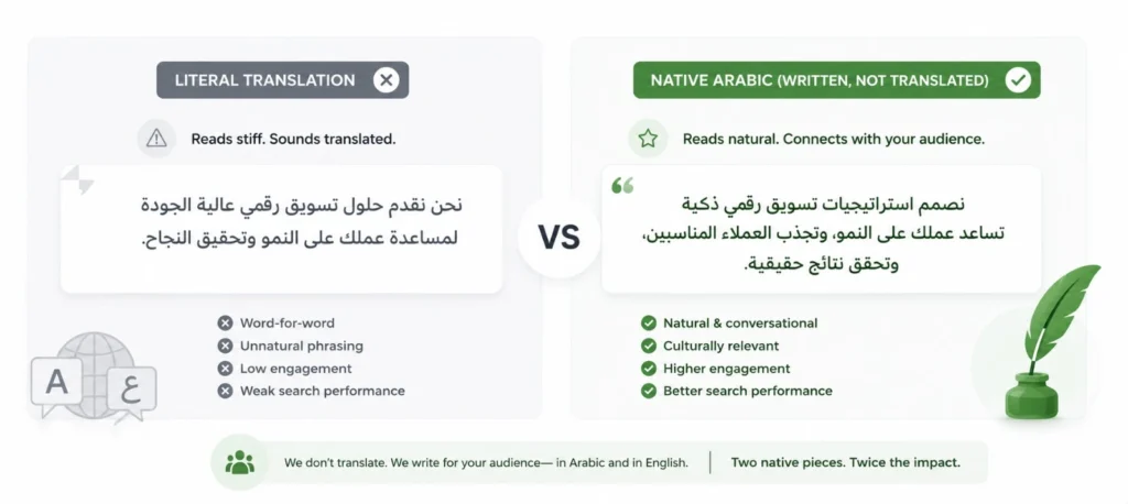 Native Arabic & English Copywriting